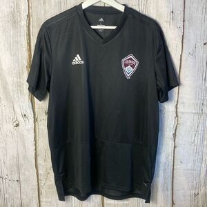 Colorado Rapids Adidas Soccer Workout Black T Shirt Size Large  340